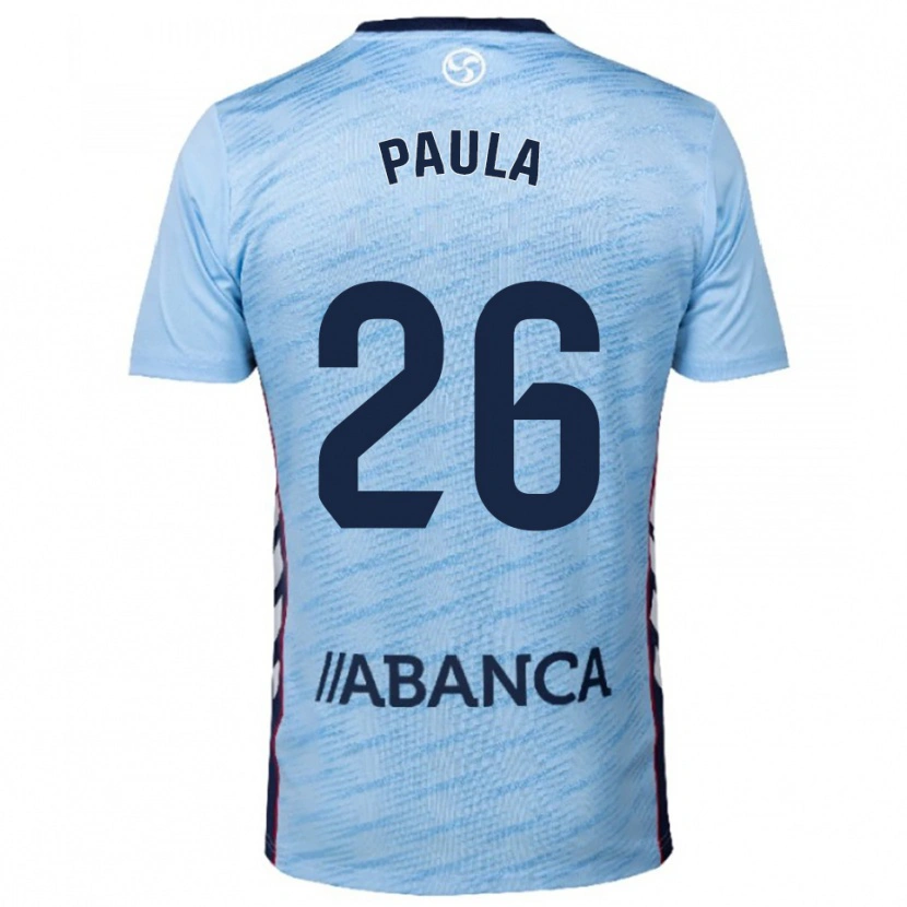 Danxen Mujer Camiseta Paula Rodríguez #26 Celeste Rojo 1ª Equipación 2025/26 La Camisa
