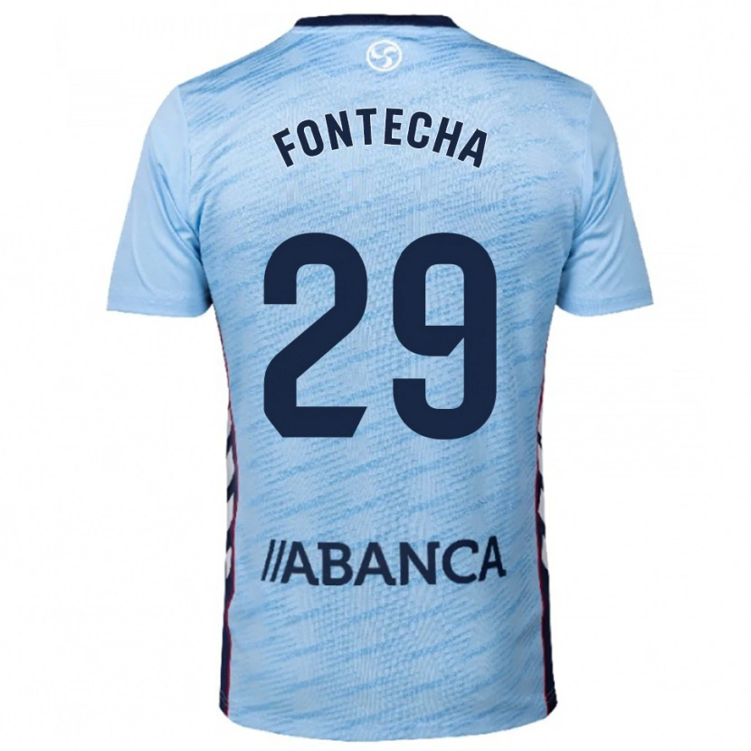 Danxen Mujer Camiseta Celia Fontecha #29 Celeste Rojo 1ª Equipación 2025/26 La Camisa