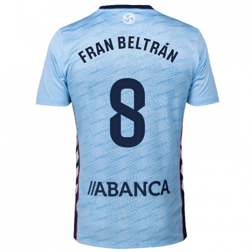 Danxen Mujer Camiseta Fran Beltrán #8 Celeste Rojo 1ª Equipación 2025/26 La Camisa