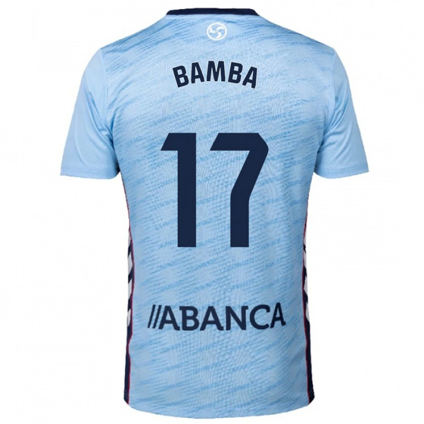 Danxen Mujer Camiseta Jonathan Bamba #17 Celeste Rojo 1ª Equipación 2025/26 La Camisa