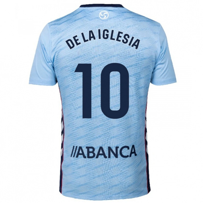 Danxen Mujer Camiseta David De La Iglesia #10 Celeste Rojo 1ª Equipación 2025/26 La Camisa
