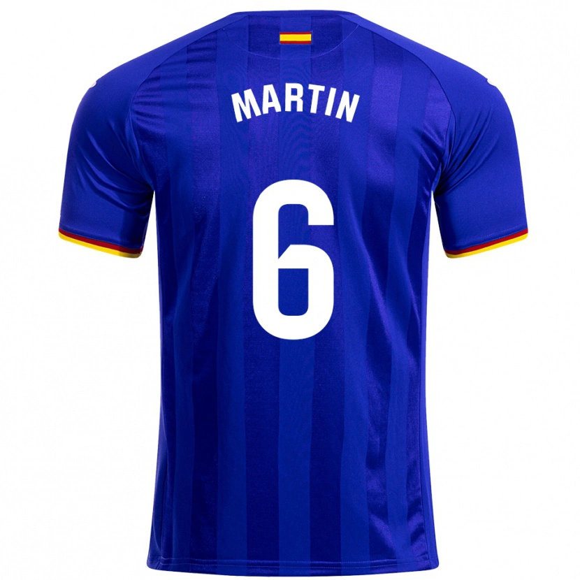 Danxen Mujer Camiseta Mario Martín #6 Azul Rojo Amarillo 1ª Equipación 2025/26 La Camisa