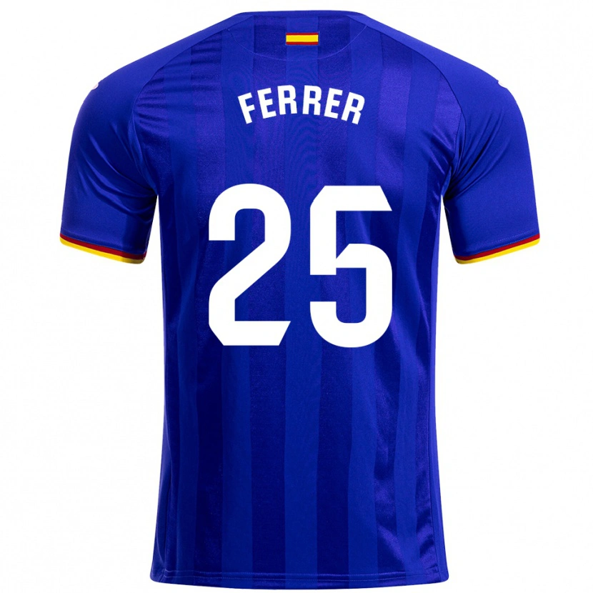 Danxen Mujer Camiseta Diego Ferrer #25 Azul Rojo Amarillo 1ª Equipación 2025/26 La Camisa