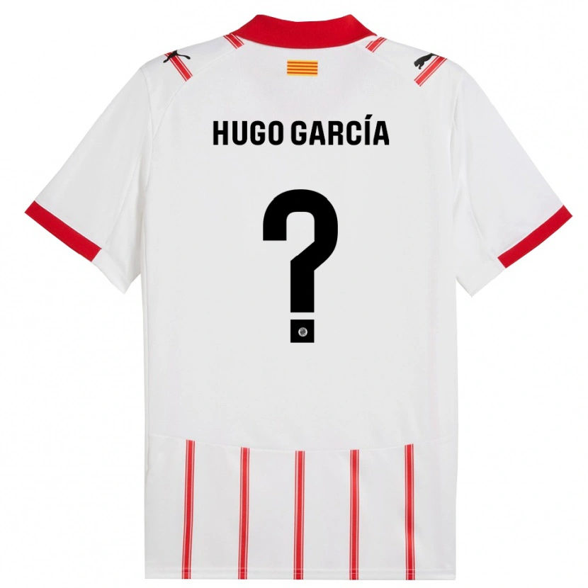 Danxen Mujer Camiseta Hugo García #0 Blanco Rojo 1ª Equipación 2025/26 La Camisa