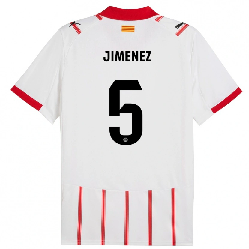 Danxen Mujer Camiseta Ángela Jiménez #5 Blanco Rojo 1ª Equipación 2025/26 La Camisa