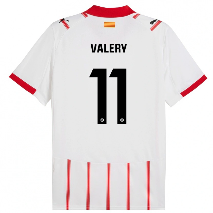 Danxen Mujer Camiseta Valery Fernández #11 Blanco Rojo 1ª Equipación 2025/26 La Camisa