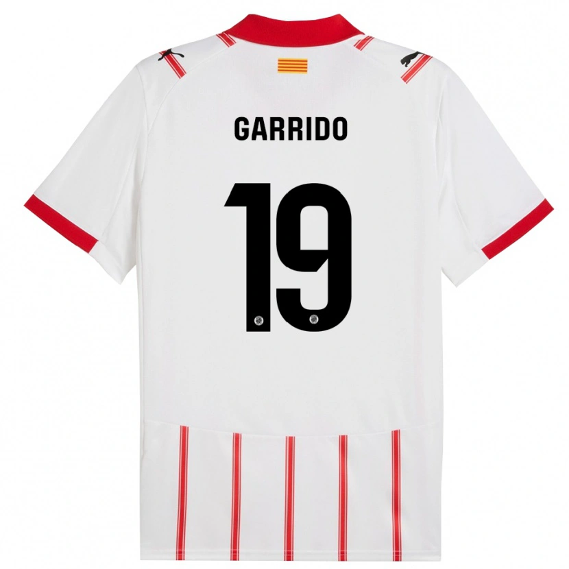 Danxen Mujer Camiseta Carles Garrido #19 Blanco Rojo 1ª Equipación 2025/26 La Camisa