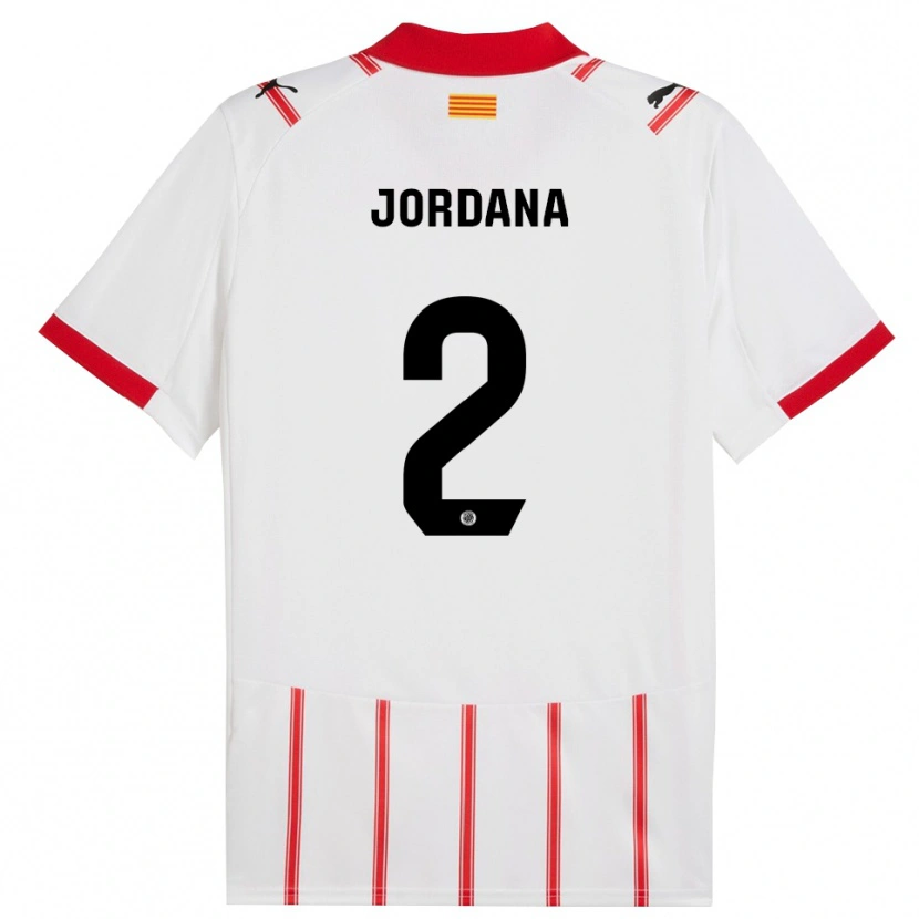 Danxen Mujer Camiseta Gibert Jordana #2 Blanco Rojo 1ª Equipación 2025/26 La Camisa