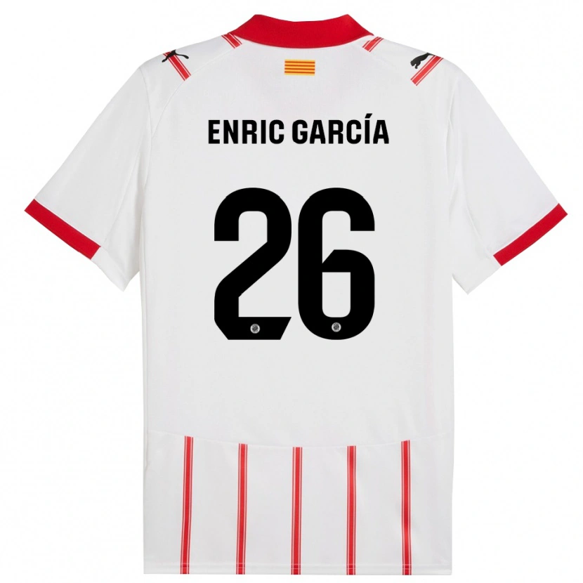 Danxen Mujer Camiseta Enric García #26 Blanco Rojo 1ª Equipación 2025/26 La Camisa