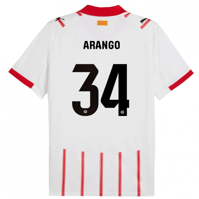 Danxen Mujer Camiseta Juan Arango #34 Blanco Rojo 1ª Equipación 2025/26 La Camisa
