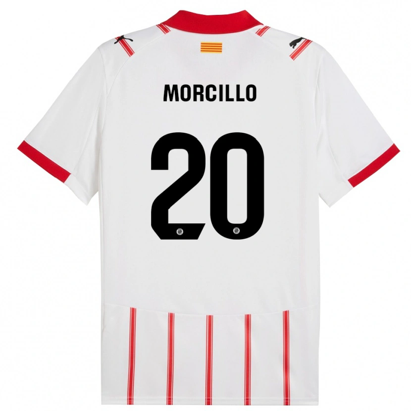 Danxen Mujer Camiseta Luis Morcillo #20 Blanco Rojo 1ª Equipación 2025/26 La Camisa