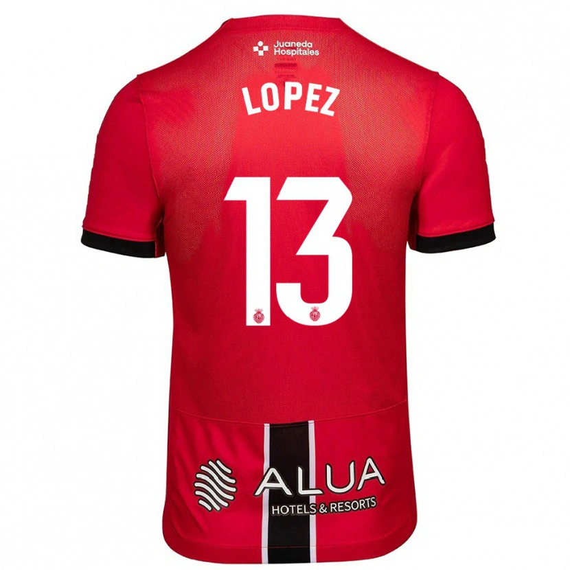 Danxen Mujer Camiseta Iván López #13 Rojo Negro 1ª Equipación 2025/26 La Camisa