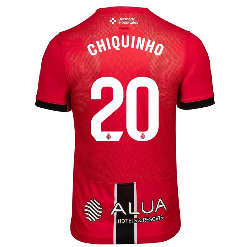 Danxen Mujer Camiseta Chiquinho #20 Rojo Negro 1ª Equipación 2025/26 La Camisa