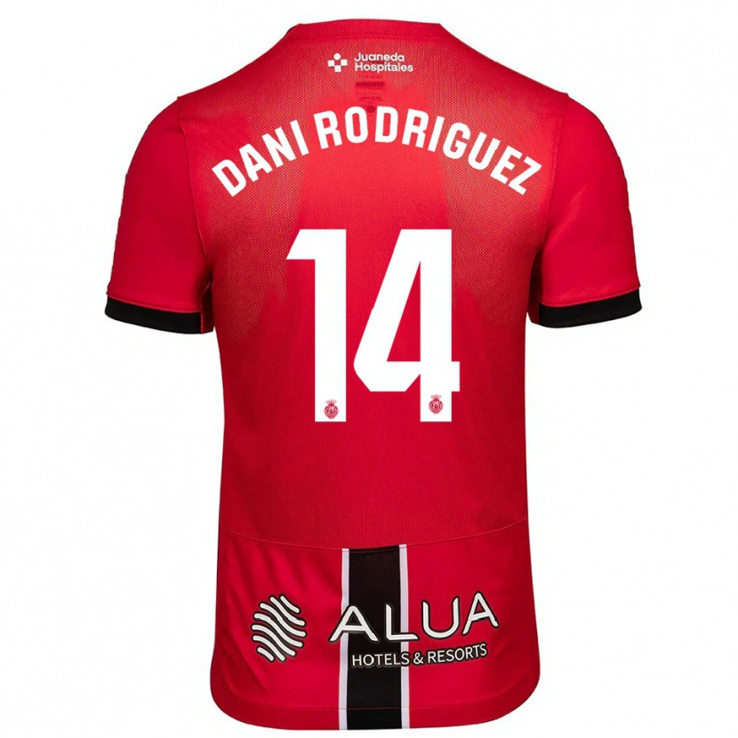 Danxen Mujer Camiseta Dani Rodríguez #14 Rojo Negro 1ª Equipación 2025/26 La Camisa