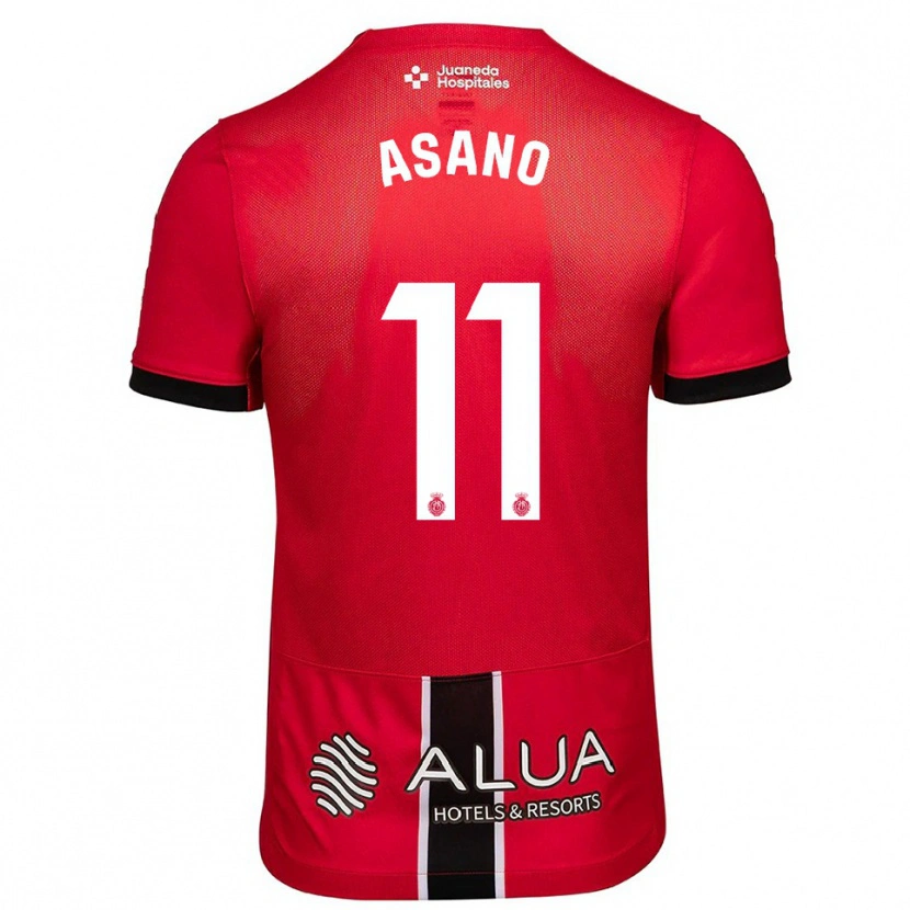 Danxen Mujer Camiseta Takuma Asano #11 Rojo Negro 1ª Equipación 2025/26 La Camisa