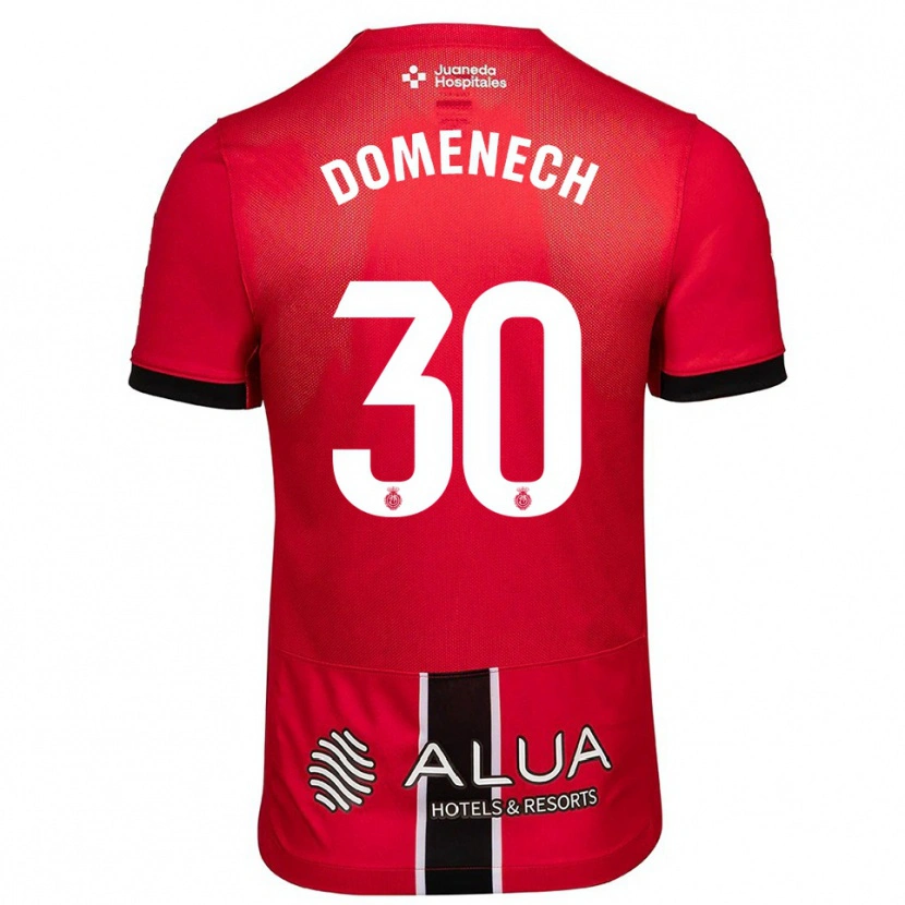 Danxen Mujer Camiseta Marc Domènech #30 Rojo Negro 1ª Equipación 2025/26 La Camisa