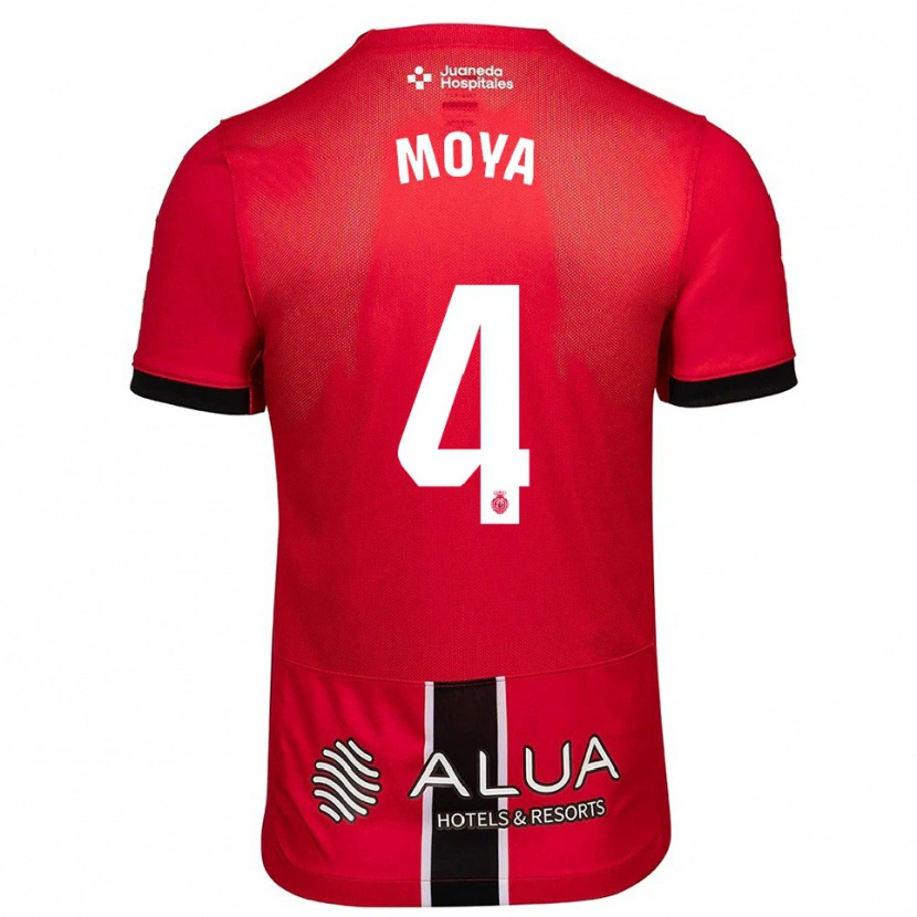 Danxen Mujer Camiseta Pablo Moyá #4 Rojo Negro 1ª Equipación 2025/26 La Camisa