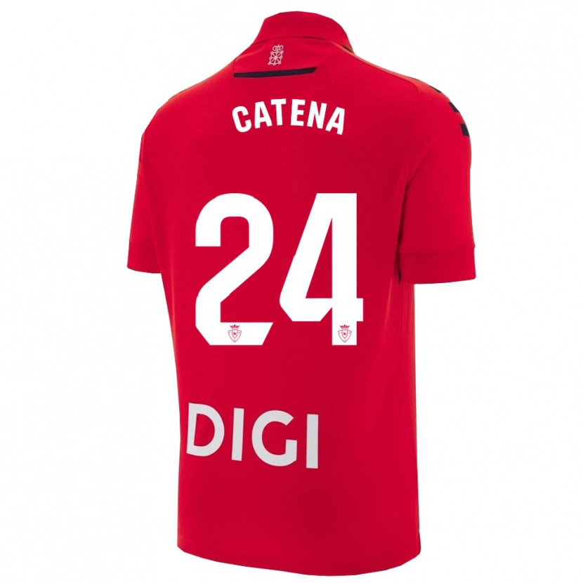 Danxen Mujer Camiseta Alejandro Catena #24 Rojo Negro 1ª Equipación 2025/26 La Camisa