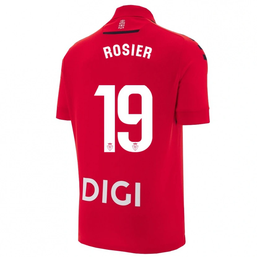 Danxen Mujer Camiseta Valentin Rosier #19 Rojo Negro 1ª Equipación 2025/26 La Camisa
