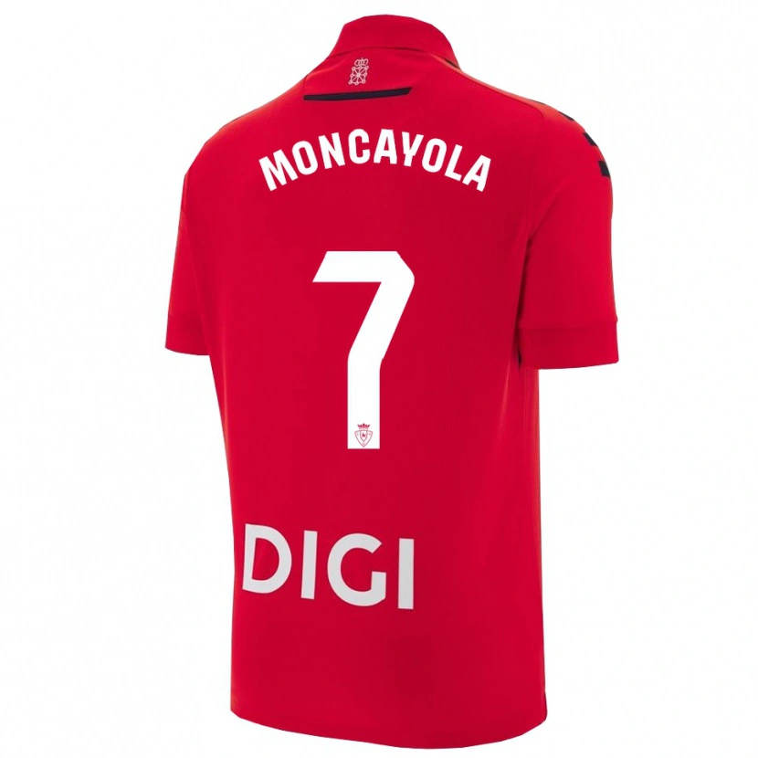 Danxen Mujer Camiseta Jon Moncayola #7 Rojo Negro 1ª Equipación 2025/26 La Camisa