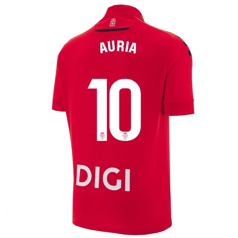 Danxen Mujer Camiseta Miguel Auría #10 Rojo Negro 1ª Equipación 2025/26 La Camisa
