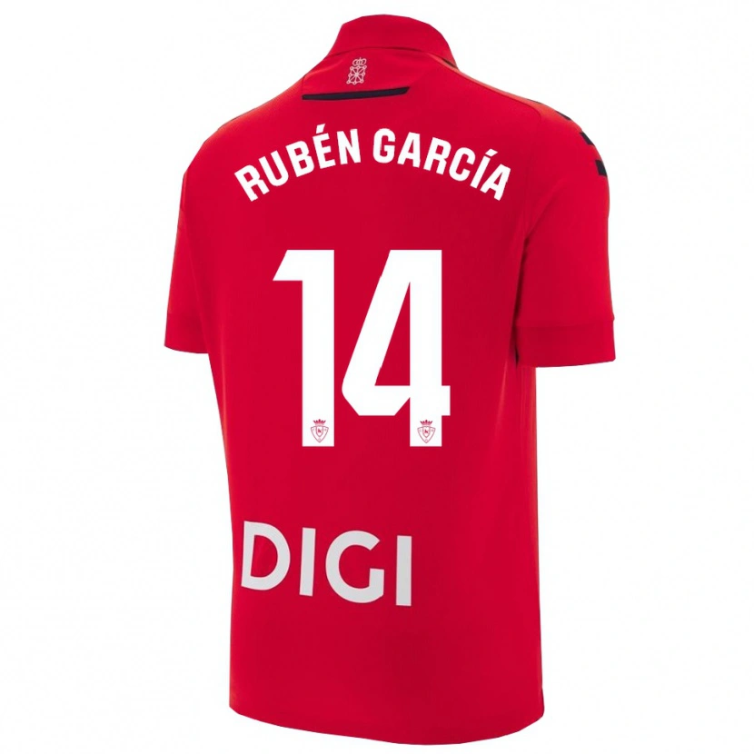 Danxen Mujer Camiseta Rubén García #14 Rojo Negro 1ª Equipación 2025/26 La Camisa