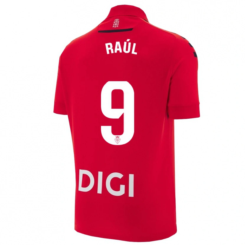 Danxen Mujer Camiseta Raúl García #9 Rojo Negro 1ª Equipación 2025/26 La Camisa