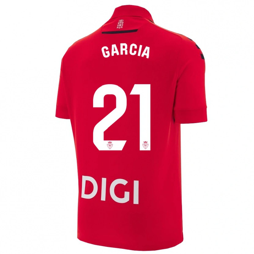 Danxen Mujer Camiseta Jon García #21 Rojo Negro 1ª Equipación 2025/26 La Camisa