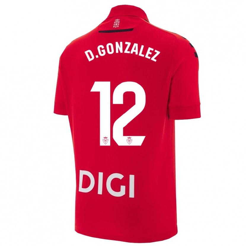 Danxen Mujer Camiseta Dani González #12 Rojo Negro 1ª Equipación 2025/26 La Camisa