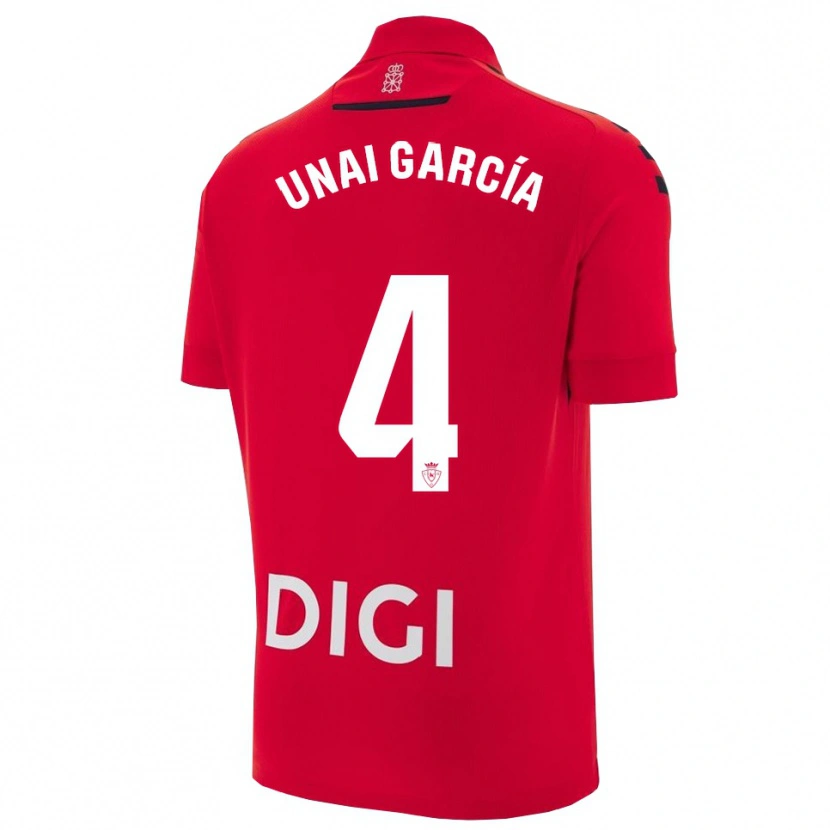 Danxen Mujer Camiseta Unai García #4 Rojo Negro 1ª Equipación 2025/26 La Camisa