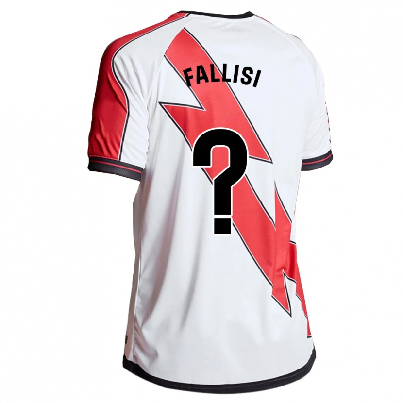 Danxen Mujer Camiseta Alessandro Fallisi #0 Blanco Rojo 1ª Equipación 2025/26 La Camisa