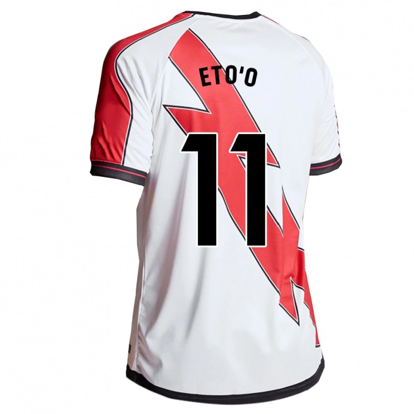 Danxen Mujer Camiseta Etienne Eto'o #11 Blanco Rojo 1ª Equipación 2025/26 La Camisa