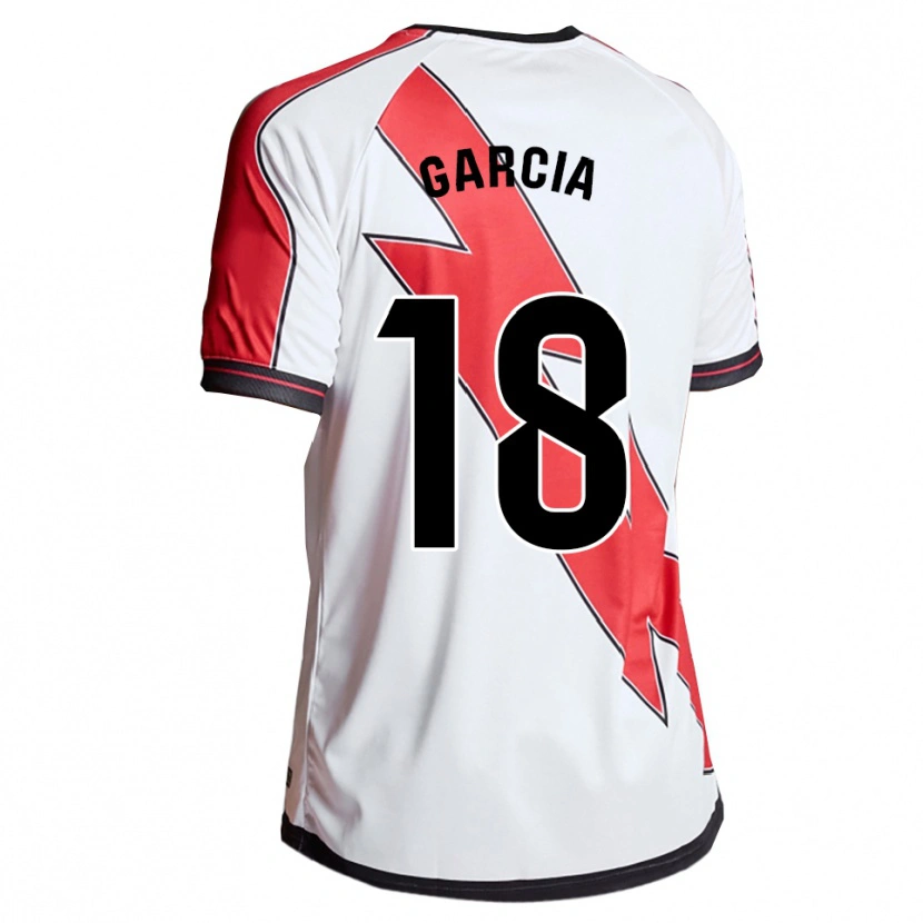 Danxen Mujer Camiseta Álvaro García #18 Blanco Rojo 1ª Equipación 2025/26 La Camisa