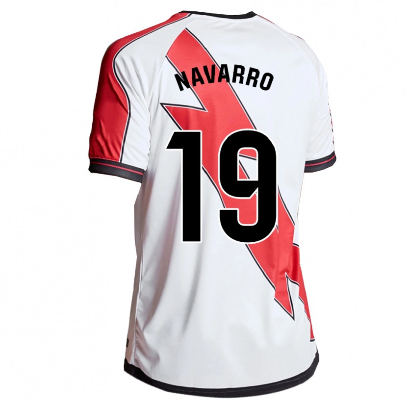 Danxen Mujer Camiseta Manu Navarro #19 Blanco Rojo 1ª Equipación 2025/26 La Camisa