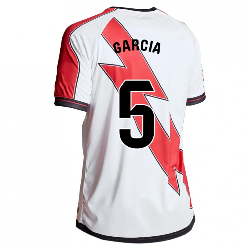 Danxen Mujer Camiseta Miguel García #5 Blanco Rojo 1ª Equipación 2025/26 La Camisa