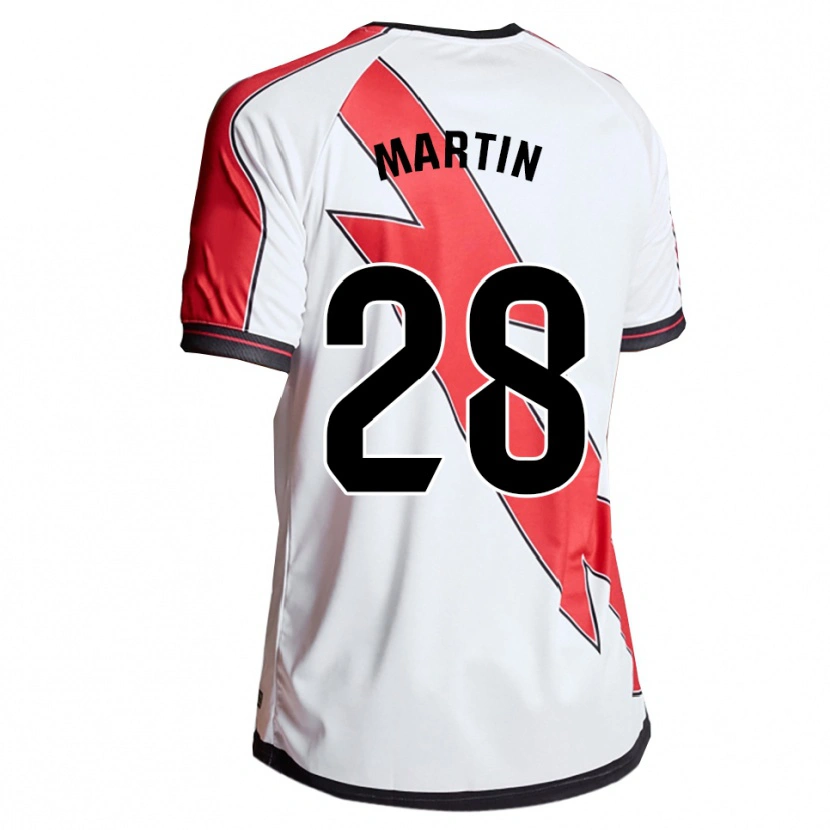 Danxen Mujer Camiseta Pablo Martín #28 Blanco Rojo 1ª Equipación 2025/26 La Camisa