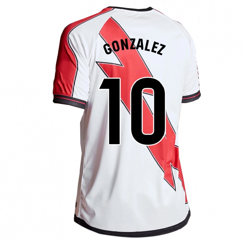 Danxen Mujer Camiseta Alba Gonzalez Perez #10 Blanco Rojo 1ª Equipación 2025/26 La Camisa