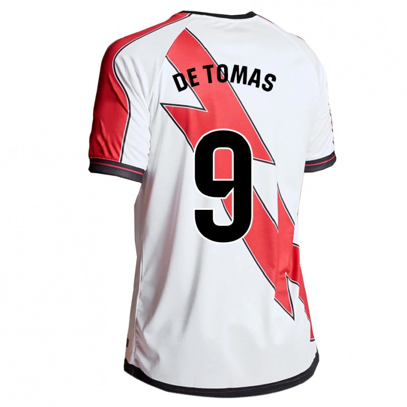 Danxen Mujer Camiseta Raúl De Tomás #9 Blanco Rojo 1ª Equipación 2025/26 La Camisa