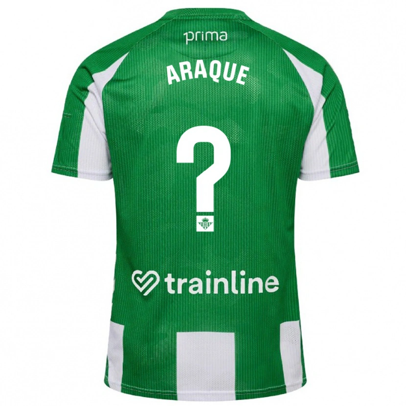 Danxen Mujer Camiseta Aitor Araque #0 Verde Blanco 1ª Equipación 2025/26 La Camisa