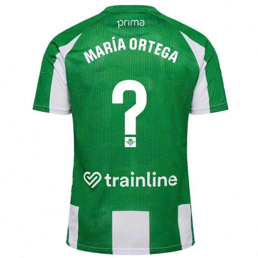 Danxen Mujer Camiseta José María Ortega #0 Verde Blanco 1ª Equipación 2025/26 La Camisa