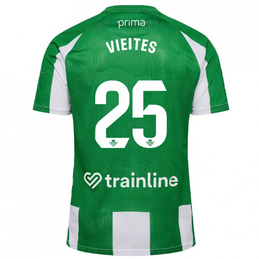 Danxen Mujer Camiseta Fran Vieites #25 Verde Blanco 1ª Equipación 2025/26 La Camisa
