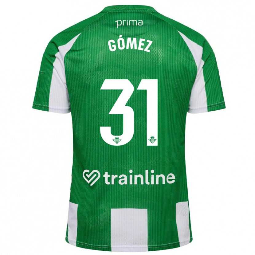 Danxen Mujer Camiseta Valentín Gómez #31 Verde Blanco 1ª Equipación 2025/26 La Camisa