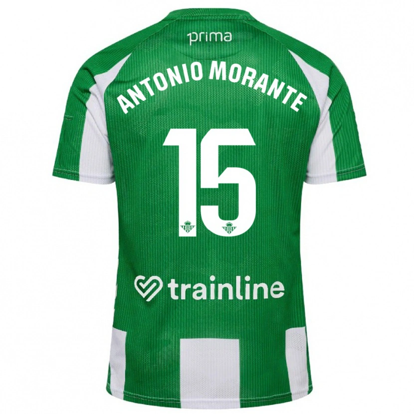 Danxen Mujer Camiseta José Antonio Morante #15 Verde Blanco 1ª Equipación 2025/26 La Camisa