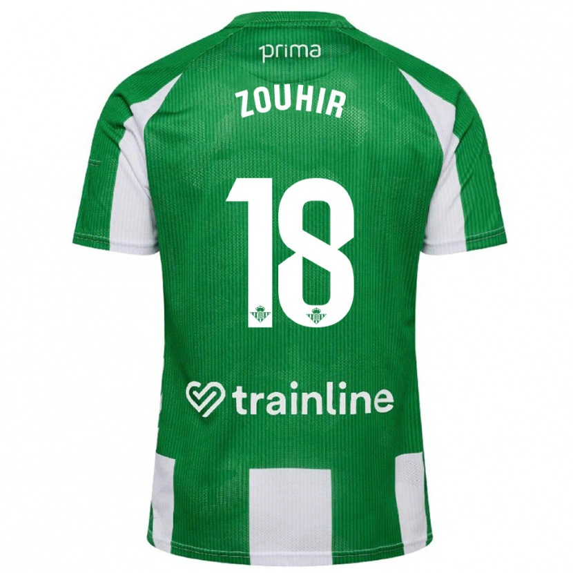 Danxen Mujer Camiseta Yasmine Zouhir #18 Verde Blanco 1ª Equipación 2025/26 La Camisa
