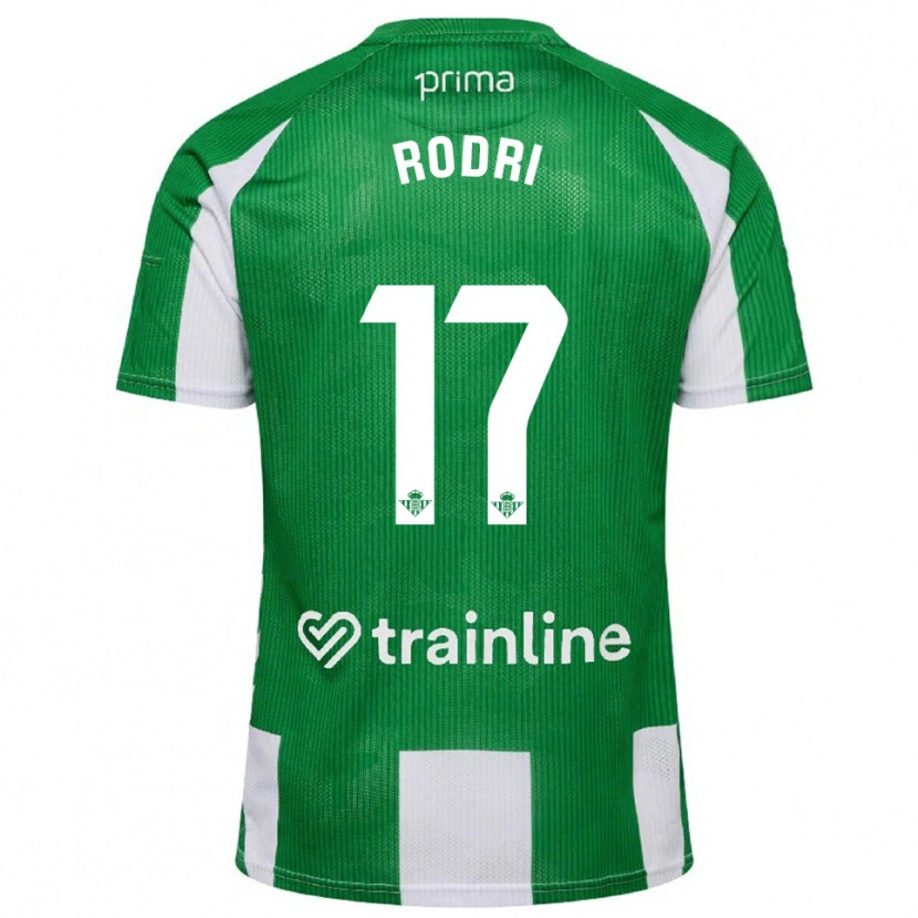 Danxen Mujer Camiseta Rodri Sanchez #17 Verde Blanco 1ª Equipación 2025/26 La Camisa