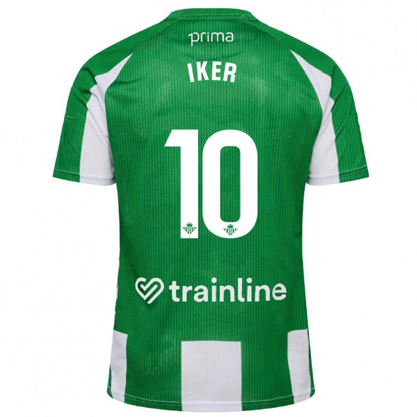 Danxen Mujer Camiseta Iker Losada #10 Verde Blanco 1ª Equipación 2025/26 La Camisa