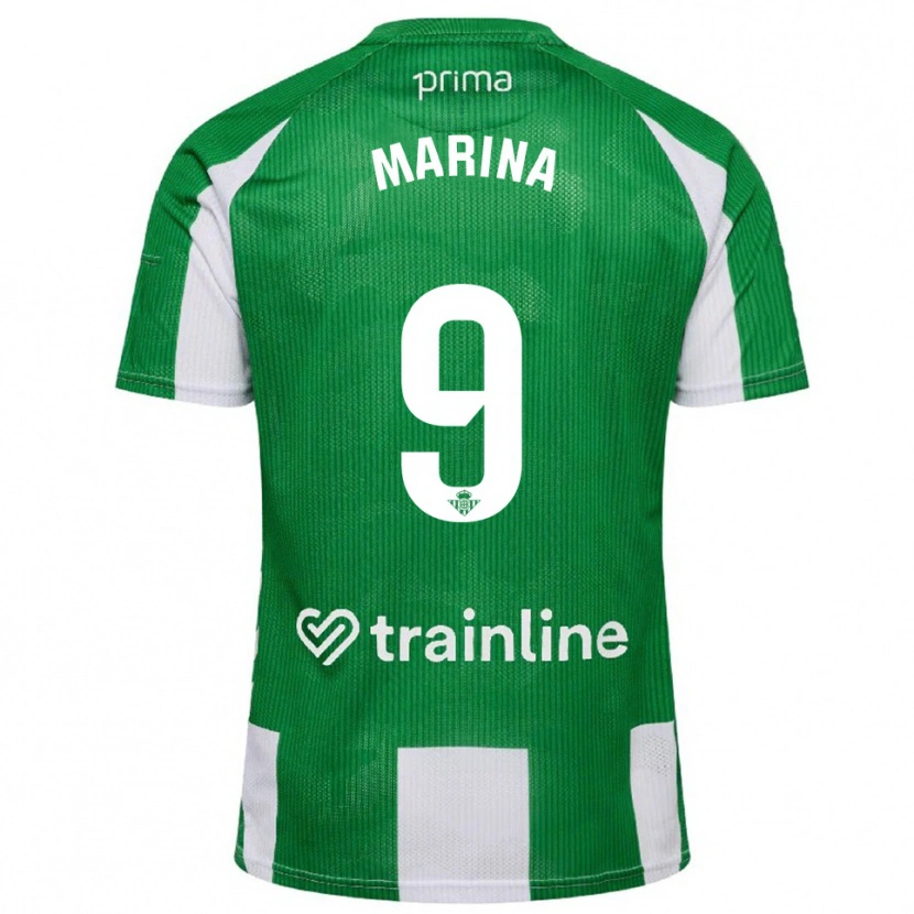 Danxen Mujer Camiseta Rodrigo Marina #9 Verde Blanco 1ª Equipación 2025/26 La Camisa