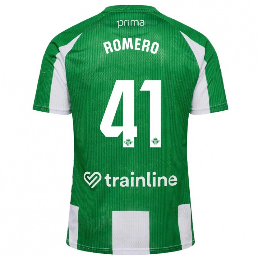 Danxen Mujer Camiseta José Romero #41 Verde Blanco 1ª Equipación 2025/26 La Camisa