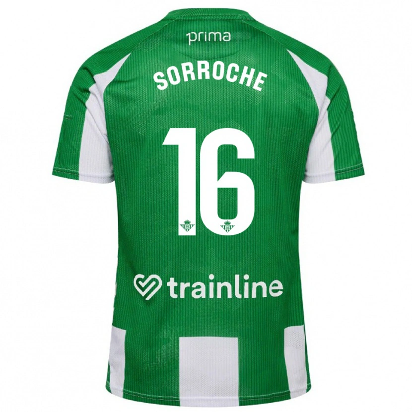 Danxen Mujer Camiseta Ginés Sorroche #16 Verde Blanco 1ª Equipación 2025/26 La Camisa