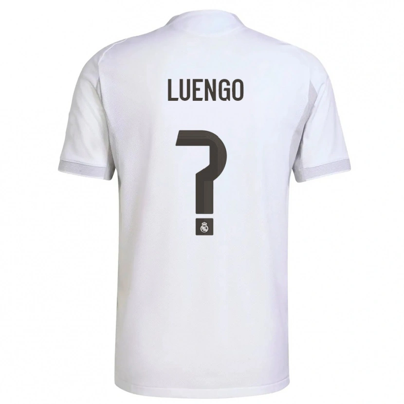 Danxen Mujer Camiseta Rubén Luengo #0 Blanco Amarillo 1ª Equipación 2025/26 La Camisa